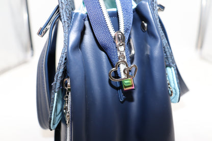 Navy Lace Handbag