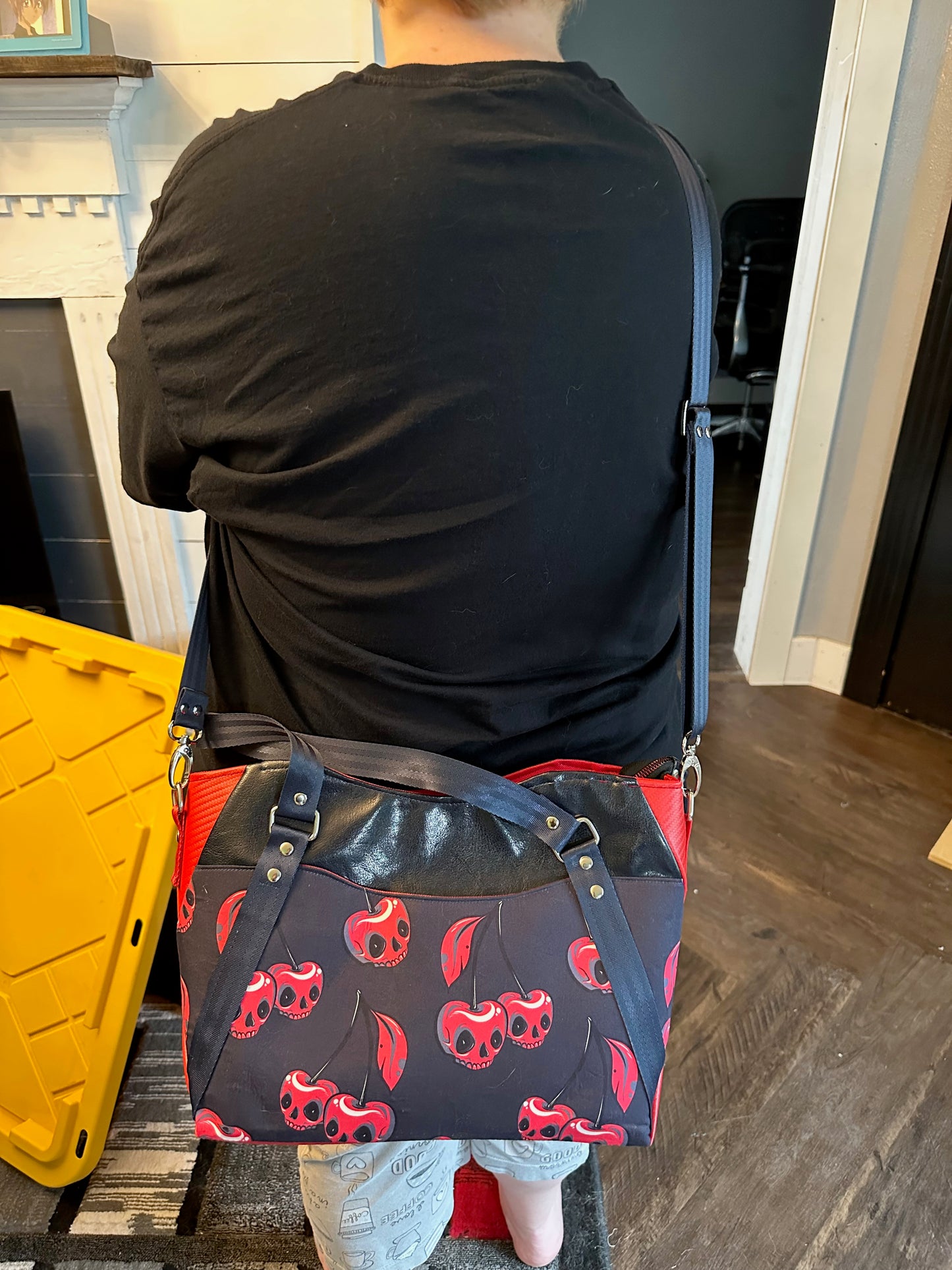Skull Cherry Hireath Style Handbag